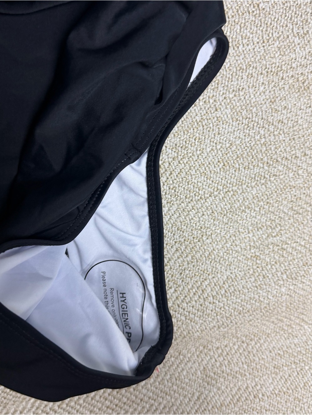 NWOT White & Black Halter One-Piece Swimsuit with gold accents size Medium - Picture 4 of 4